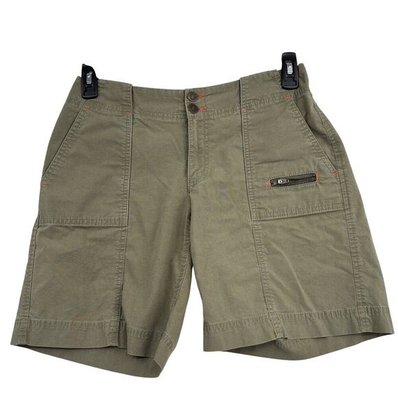 Eddie Bauer Shorts Mercer Fit Women's Size 4 Olive Green Rip Stop Stretch - Picture 1 of 10